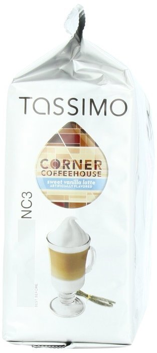Corner Coffeehouse Sweet Vanilla Latte T DISC, 16-Count (8 Servings) for the TASSIMO Single Cup Brewer N4
