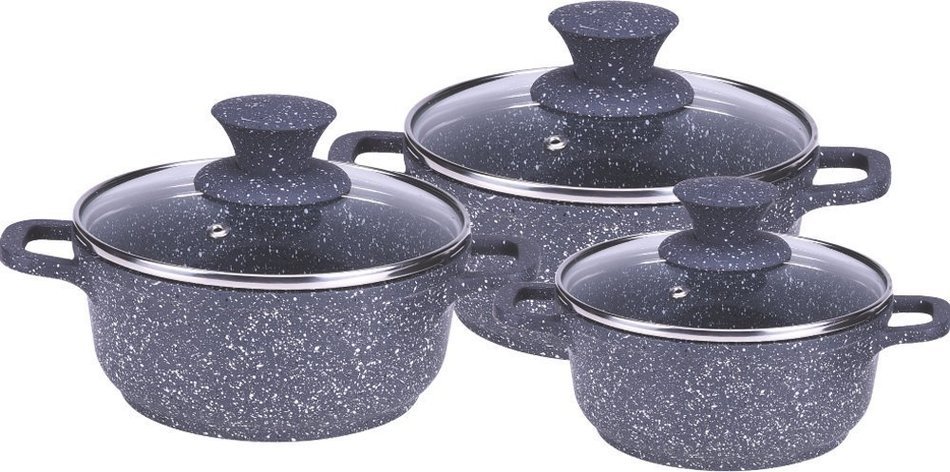 Wonderchef Die-Cast Aluminium Casserole Set, 6-Pieces, Grey