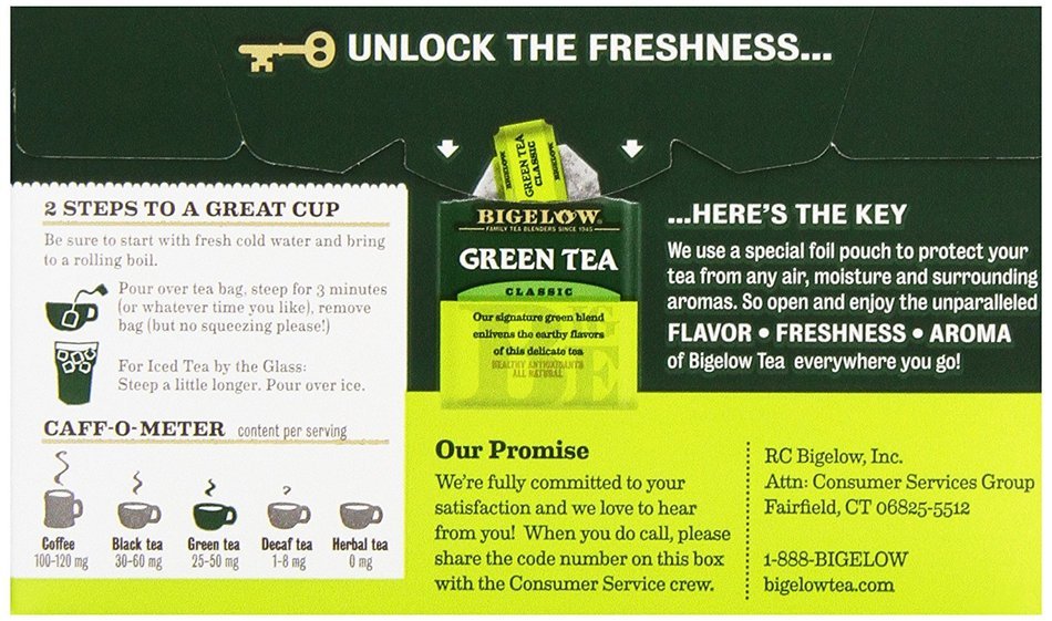 Bigelow Tea Green Tea, 20 ct N2