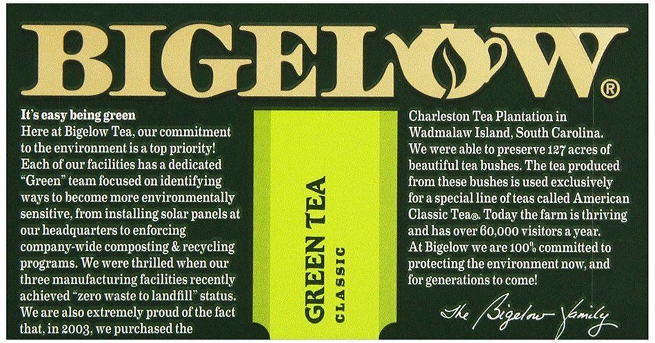 Bigelow Tea Green Tea, 20 ct N3