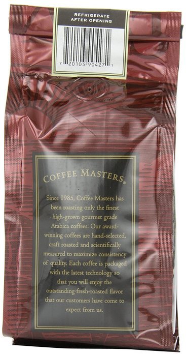 Coffee Masters Flavored Coffee, Chocolate Raspberry, Ground, 12-Ounce Bags (Pack of 4) N3