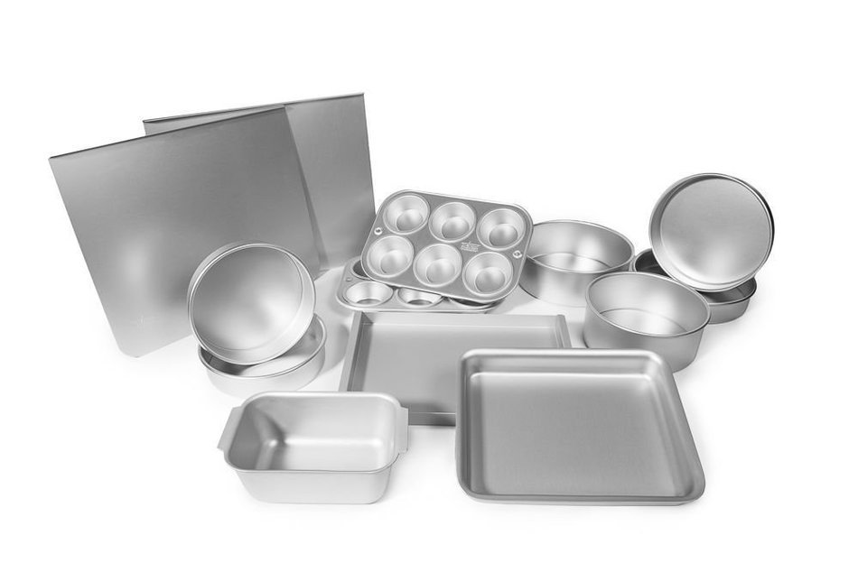 Alan Silverwood Delia Smith Silver Anodised Aluminium Bakeware Full Set - 99624