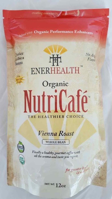 Enerhealth NutriCafe Premium Gourmet Organic Whole Bean Roasted Mushroom Coffee, Choose Ganoderma (Reishi), Cordyceps... N7