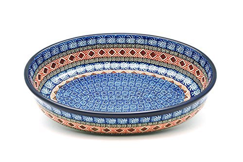 Polish Pottery Baker - Oval - Medium - Aztec Sun