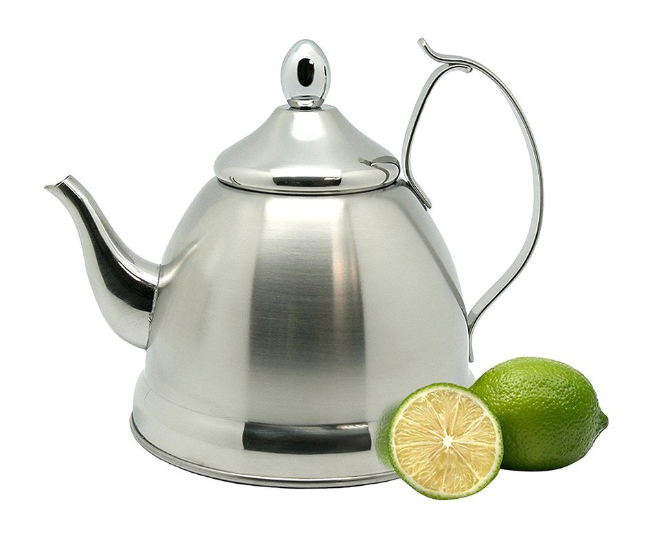 Creative Home Nobili Tea Stainless Steel Tea Kettle, Cranberry 1.0 qt N9