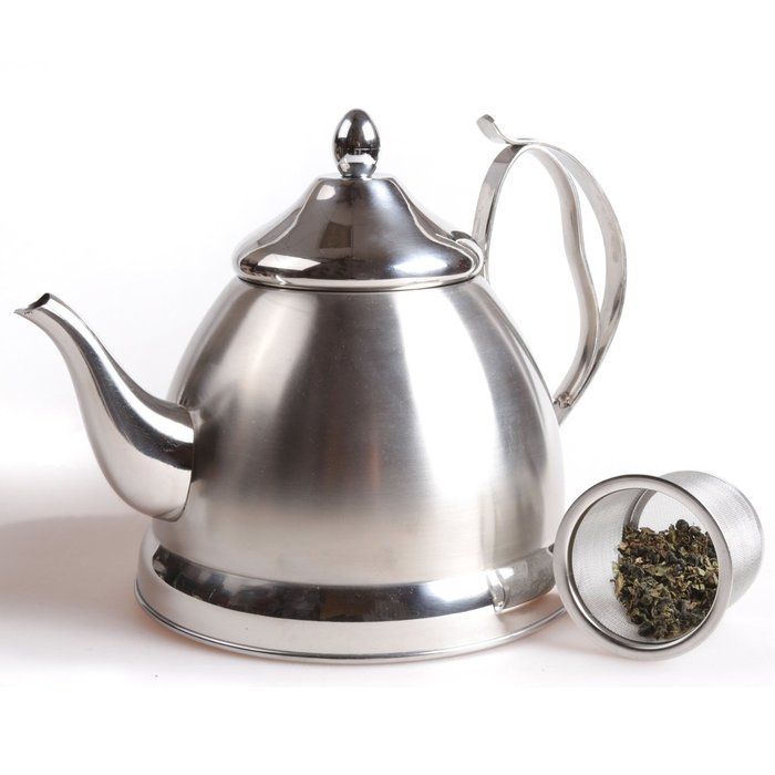 Creative Home Nobili Tea Stainless Steel Tea Kettle, Cranberry 1.0 qt N10