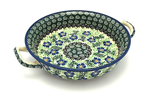 Polish Pottery Baker - Round with Handles - Medium - Sweet Violet