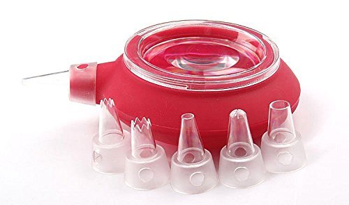 YOFAN 5.7-Inch Diameter Silicone Macaron Cup , Butter Squeezer Macaroon (BIG) with 6 Nozzles N6