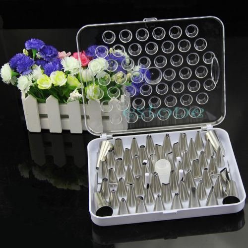 New 52pcs Icing Piping Pastry Fondant Cake Decorating Sugarcraft Nozzle Tips Set N6