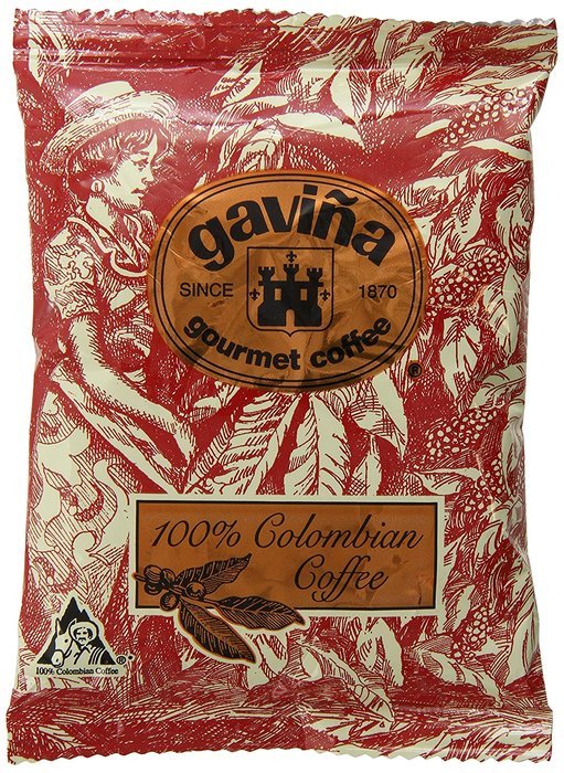 Gavina 100% Columbian Ground Coffee Portion Packs, 42 Count