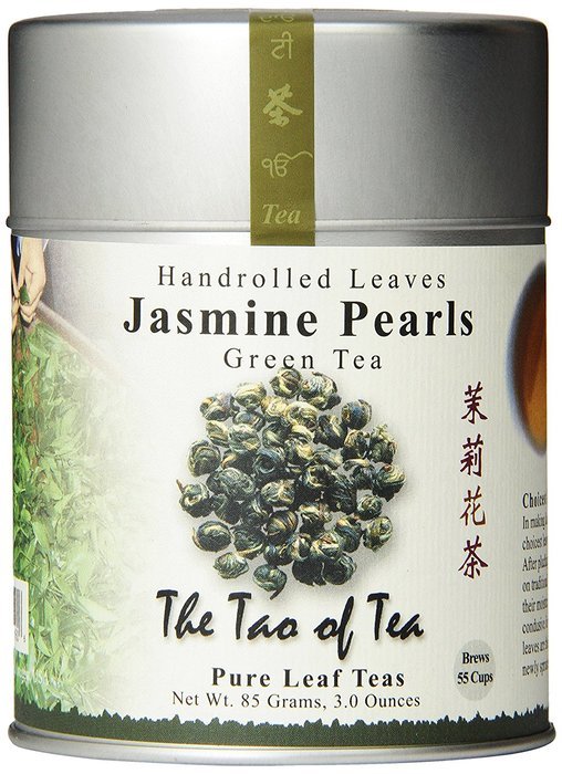 The Tao of Tea, Handrolled Jasmine Pearls Green Tea, Loose Leaf, 3 Ounce Tin