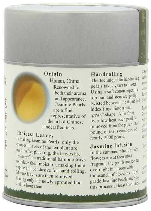 The Tao of Tea, Handrolled Jasmine Pearls Green Tea, Loose Leaf, 3 Ounce Tin N7