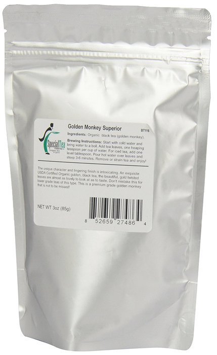 Special Tea Golden Monkey Superior Loose Leaf Organic Black Tea, 3 Ounce N2