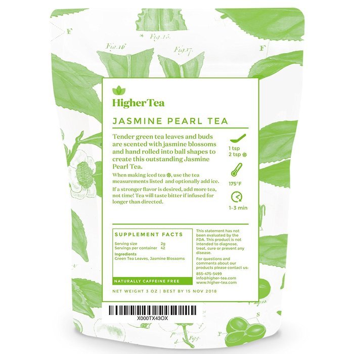 Jasmine Pearl Tea - beautiful hand-rolled jasmine leaves infused with blossom for the ultimate delicate and refreshing... N2