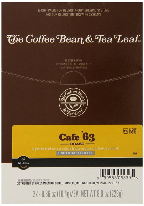 The Coffee Bean & Tea Leaf Coffee, Cafe 63 Roast, 22 Count N5