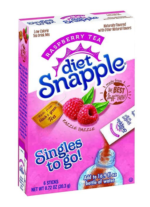 Diet Snapple Singles To Go Raspberry Tea (Pack of 12)