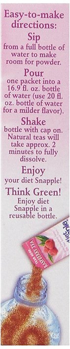 Diet Snapple Singles To Go Raspberry Tea (Pack of 12) N2