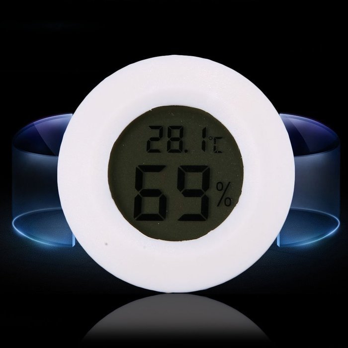 Chinatera New LCD Round Digital Thermometer Hygrometer Temperature Humidity Meter (Black) N11