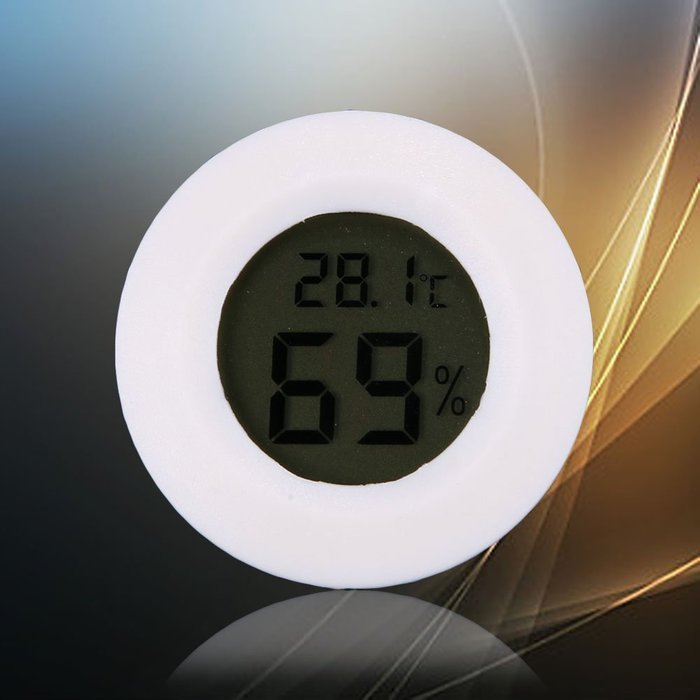Chinatera New LCD Round Digital Thermometer Hygrometer Temperature Humidity Meter (Black) N12