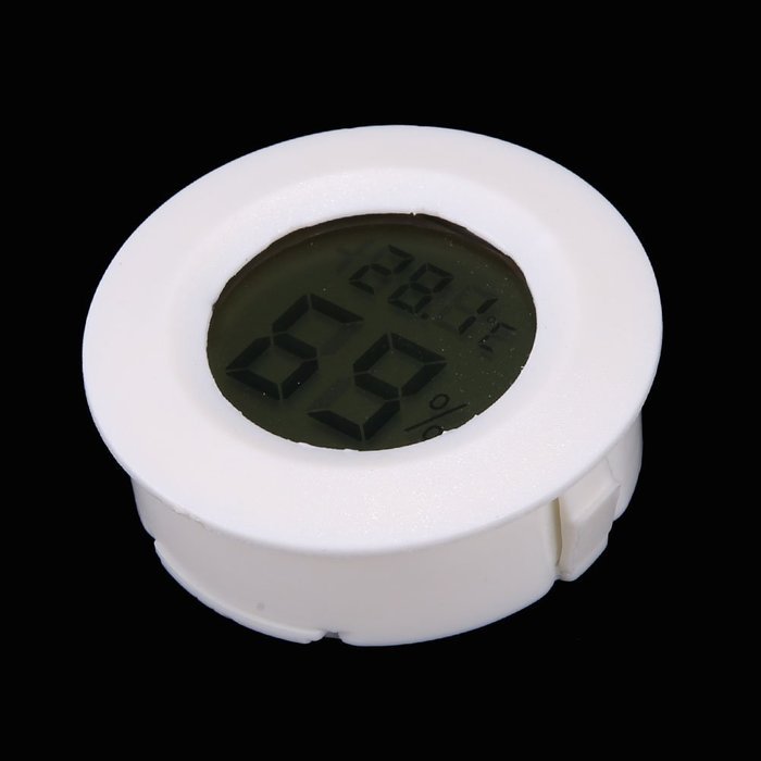 Chinatera New LCD Round Digital Thermometer Hygrometer Temperature Humidity Meter (Black) N16