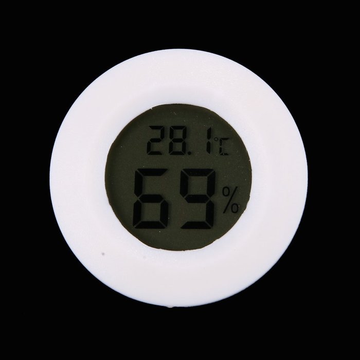 Chinatera New LCD Round Digital Thermometer Hygrometer Temperature Humidity Meter (Black) N17