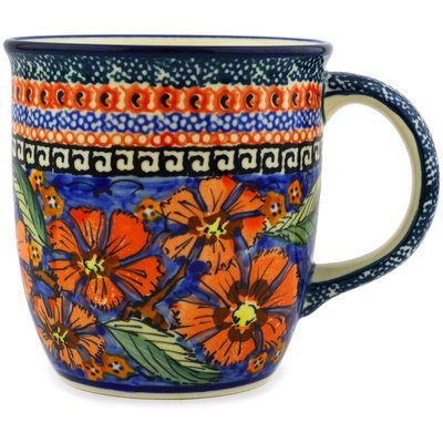 Polmedia Polish Pottery Mug 12 oz #GU1105-150ART Unikat Zaklady Ceramiczne H1912D