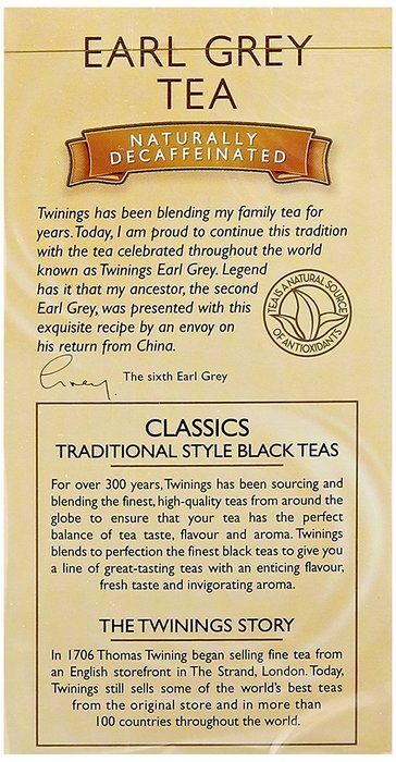 Twinings Earl Grey Decaf Tea, 20 ct N4