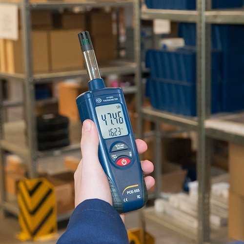 PCE Instruments Hygrometer PCE-555 measures humidity, temperature, dew point N2