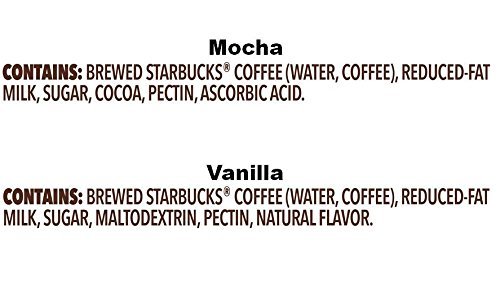 Starbucks Frappuccino, Mocha and Vanilla Flavors, 9.5 Ounce Glass Bottles (Pack of 15) N4