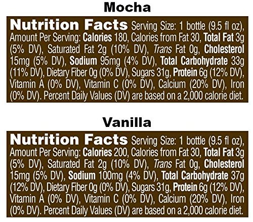 Starbucks Frappuccino, Mocha and Vanilla Flavors, 9.5 Ounce Glass Bottles (Pack of 15) N5