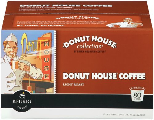 Donut House Light Roast Coffee K-Cups, K-Cup Portion Count for Keurig K-Cup Brewers (Count of 80)