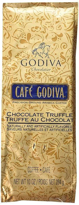 Caf&eacute; Godiva Chocolate Truffle Ground Coffee Two 10 oz. bags