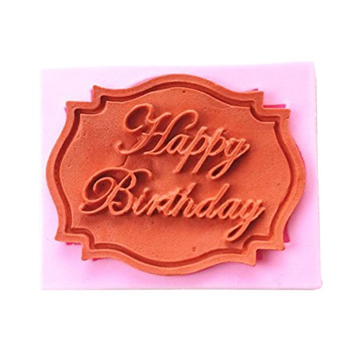 Wocuz W0636 Happy Birthday Alphabet Silicone Mold for Cake Pop Mold Chocolate Mold Fondant Tool