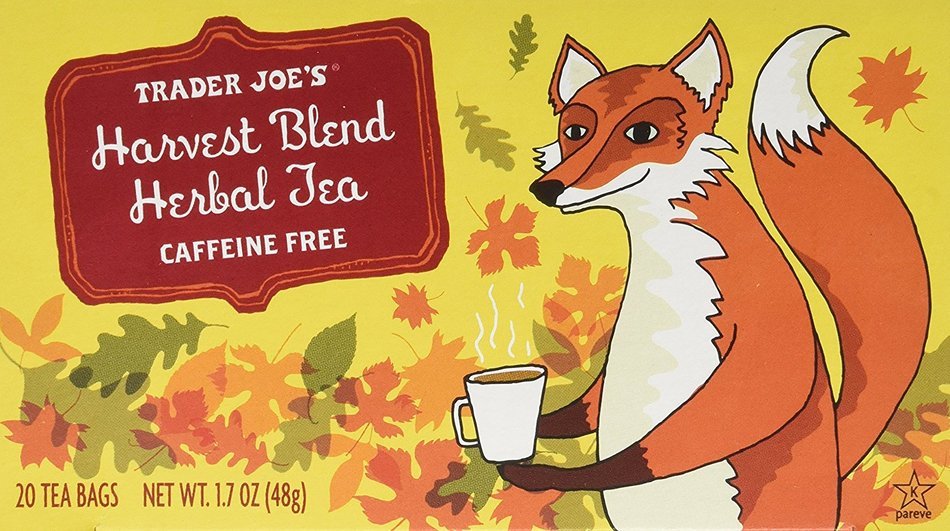 Trader Joes HARVEST BLEND HERBAL TEA, Caffeine Free, 20 Bags, 1.7 Oz Box N2