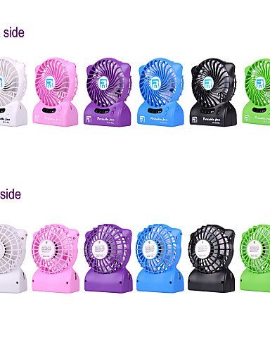LBLI Portable Mini USB Handheld Rechargeable Fan with Mini 4400 mAh Charger External Battery Power Bank, USB Rec... N5