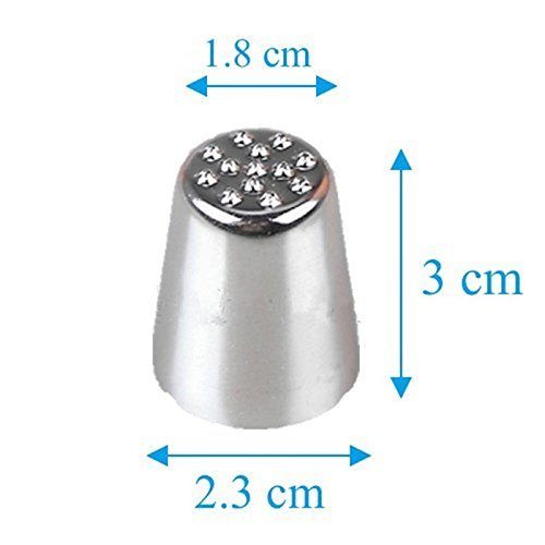 FunnyToday365 Silver Grass Hair Cake Cupcake Decorating Tip Tools N3