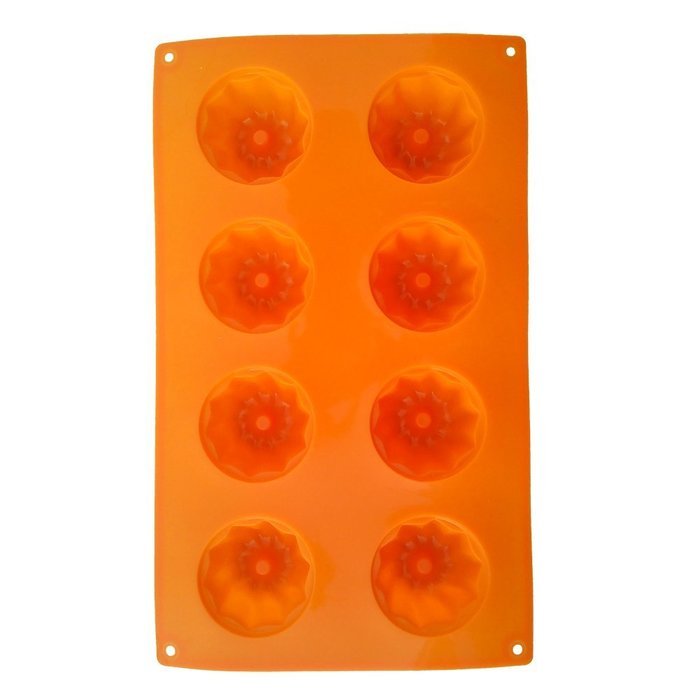 Fanhesheng 6-Cavity Savarin Silicone Mold for Donut, Cake, Bread, Cupcake, Cheesecake, Cornbread, Muffin, Brownie... N2