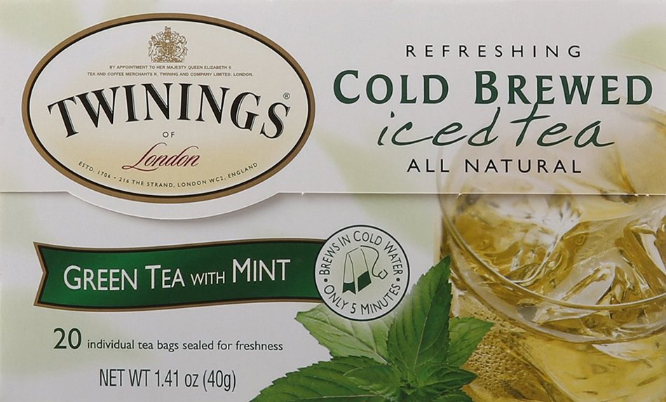 Twinings Green & Mint Cold Brewed Tea, 20 Count