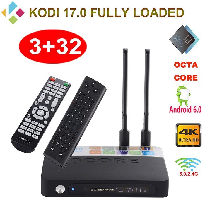 [3GB/32GB] Xgody CSA93 Smart TV Box KODI 17.0 Amlogic S912 Octa-Core Android 6.0 HDMI Dual Band BT 4.0 Fully Loaded... N13