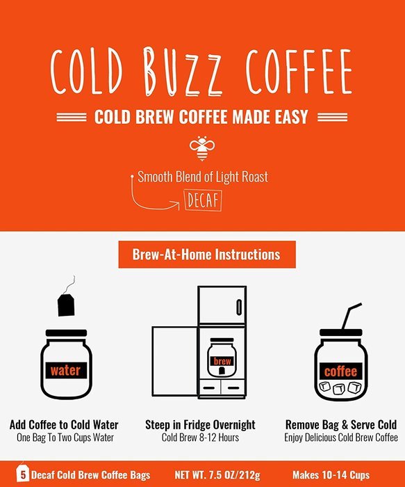 Cold Buzz Coffee (Medium) - Cold Brew Iced Coffee Packs N3