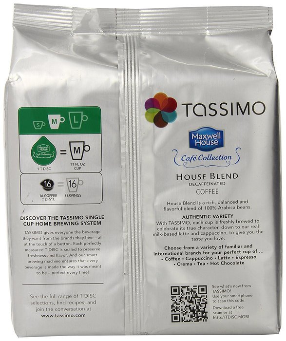 Tassimo House Blend Decaf T-Discs, 16 ct