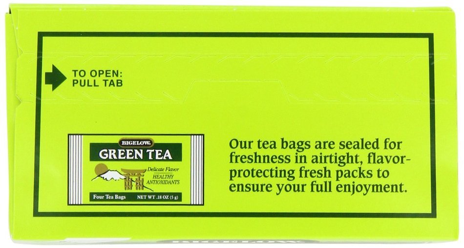 Bigelow Green Tea, 40-Count Boxes (Pack of 6)