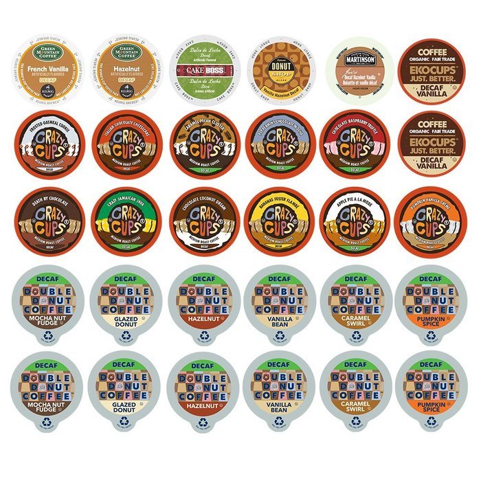 Custom Variety Pack Decaf Flavored Coffee Single Serve Cup for Keurig K cup &ndash; 40 Count N2