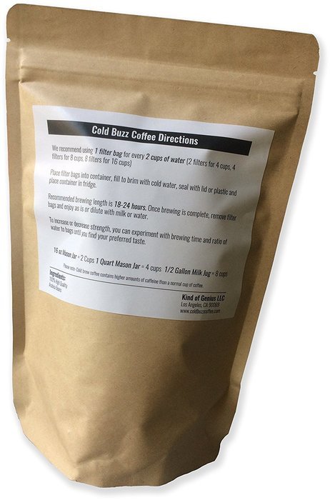 Cold Buzz Coffee (Medium) - Cold Brew Iced Coffee Packs N10