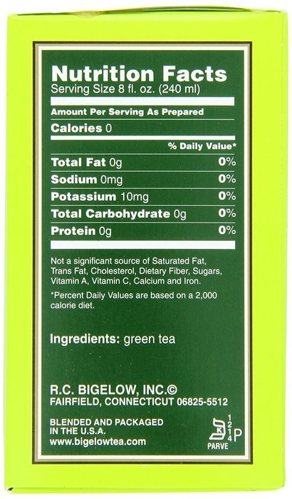 Bigelow Green Tea, 40-Count Boxes (Pack of 6) N2