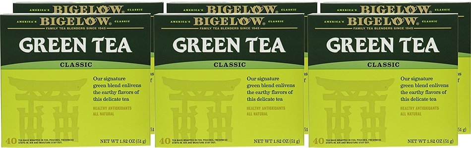 Bigelow Green Tea, 40-Count Boxes (Pack of 6) N5