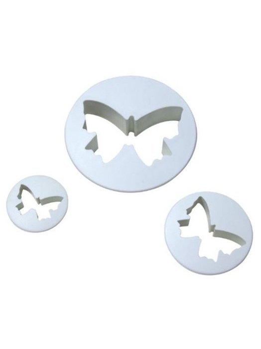 BestHome 3PCS Cookie Molds Butterfly Flower Cutter White