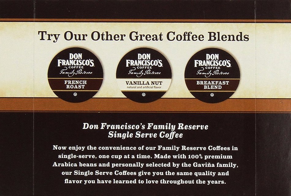 Don Francisco Family Reserve Single Serve Coffee, Kona Blend, 12 Count, 4.44oz Box (Pack of 3) N2