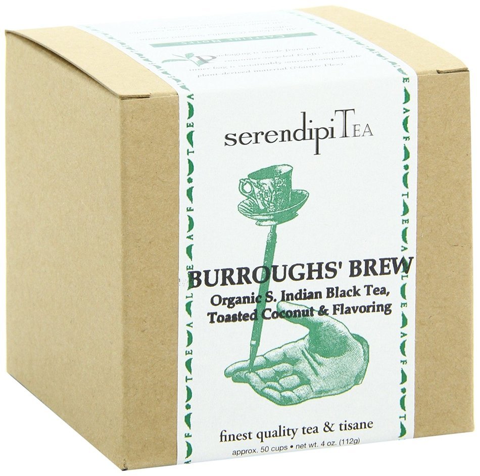 SerendipiTea Burroughs' Brew, Black Tea & Coconut, Caffeinated, 4-Ounce Box