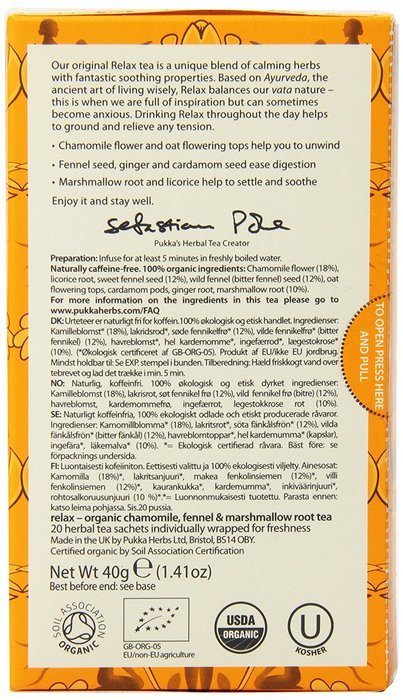 Pukka - Pukka Relax, 20 bags